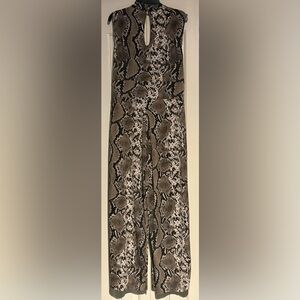 Enfocus Studio Brown Snake Print jumpsuit